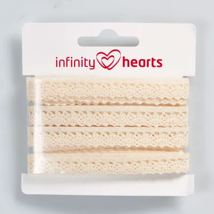 Infinity Hearts Pitsnauha Polyesteri 11mm 2 Ecru - 5m