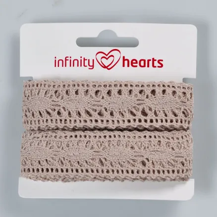 Infinity Hearts Pitsnauha Polyesteri 25mm 3 Hiekka - 5m