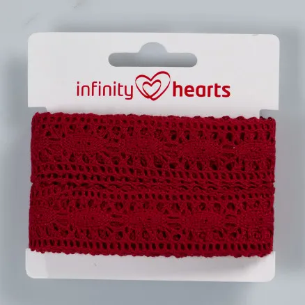 Infinity Hearts Pitsnauha Polyesteri 25mm 10 Viininpunainen - 5m